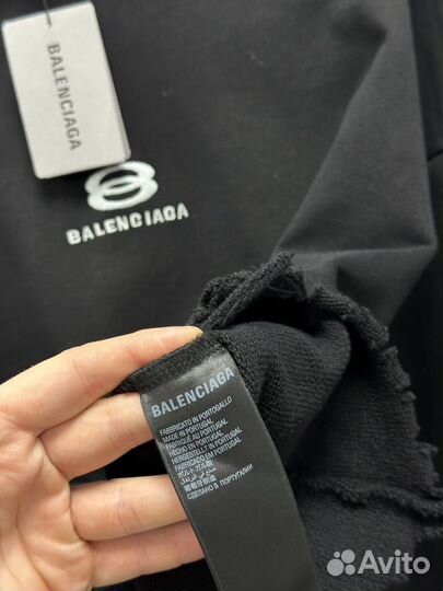 Рваная худи Balenciaga oversize (унисекс)