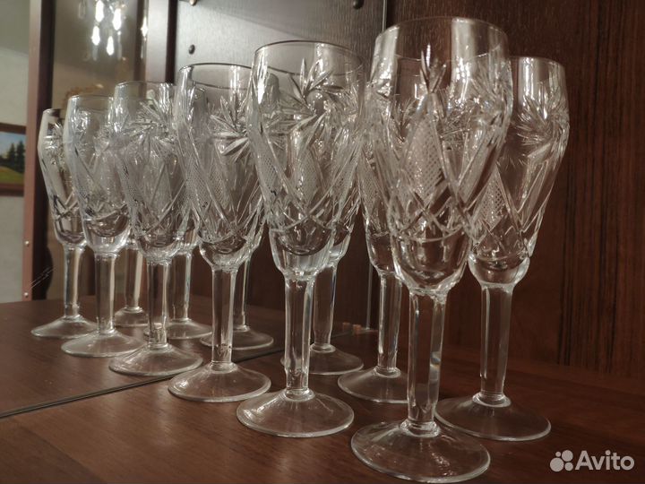 Хрустальные фужеры (г. Гусь-Хрустальный) 12 штук