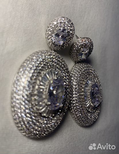 Серьги вечерние с камнями