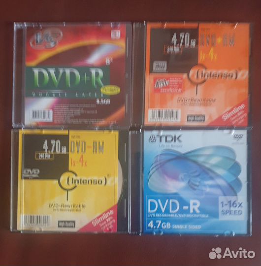 Оптические диски, болванки DVD-RW (R), +WR (R), CD