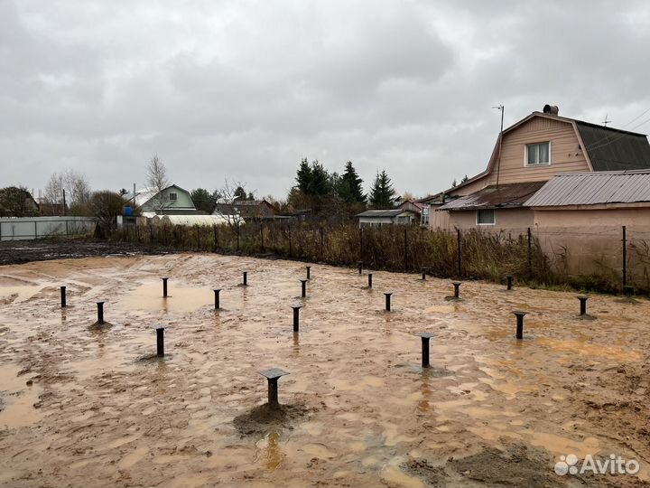 Сваи винтовые, фундамент под дом, баню