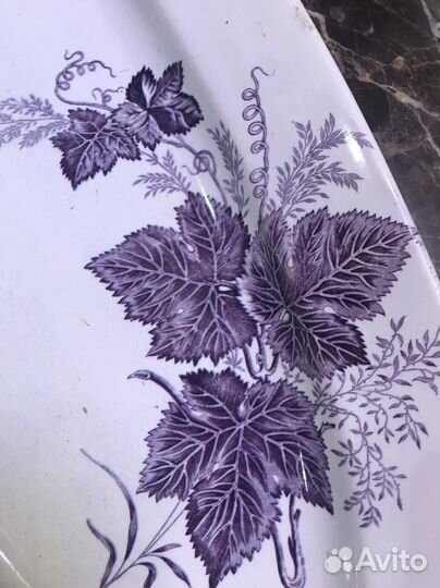 Блюдо фарфоровое антикварное Кузнецовское