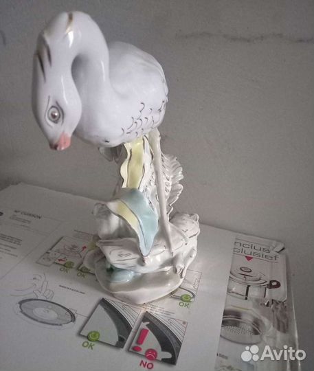 Фарфор СССР, журавль Дулево