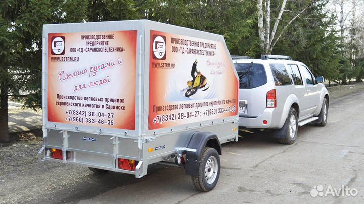 Прицеп легковой -06 с тентом (со скосом) саранский