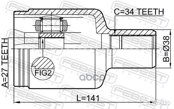 ШРУС внутренний левый 27X34 mercedes benz E 250