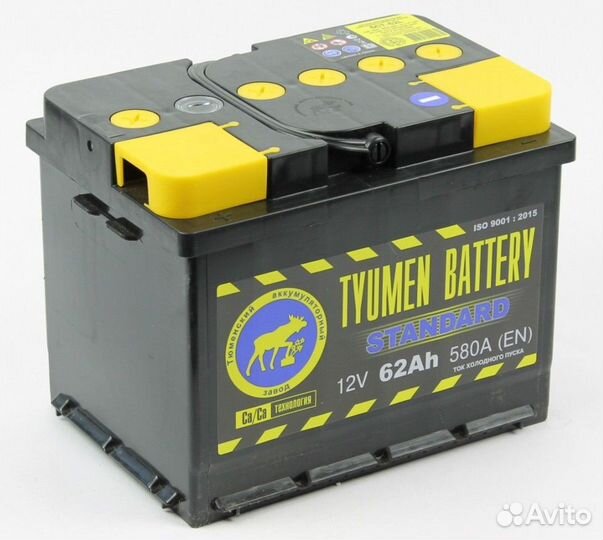 Аккумулятор Тюмень 62(Tyumen) на Niva 4*4+доставка
