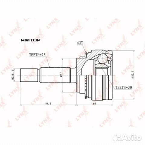 Lynxauto CO-3636A шрус наружный lynxauto CO-3636A