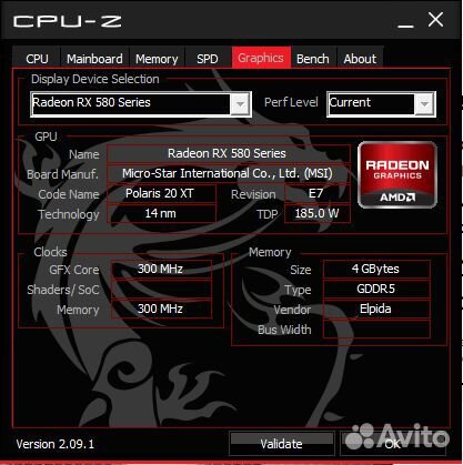 Видеокарта MSI Radeon RX 580 gaming X 4G