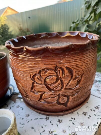 Керамические горшки для цветов бу