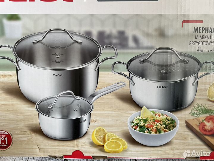 Набор кастрюль tefal intuition (новый)