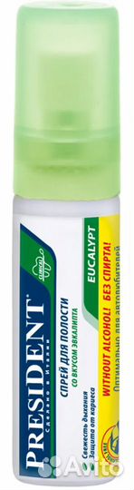 President. Спрей со вкусом эвкалипта, без спирта