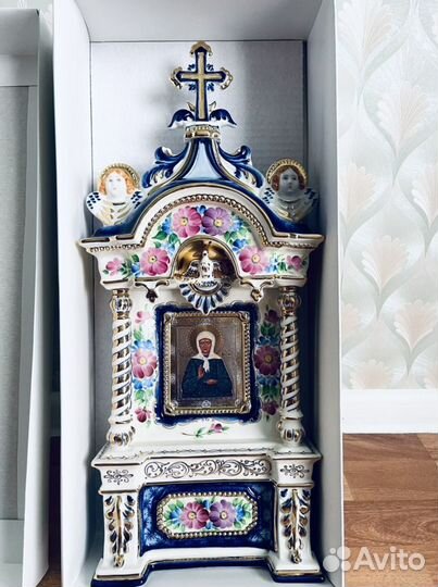 Киот гжель Матрона (новый)