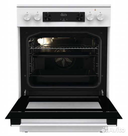 Плита Электрическая Gorenje gecs6C70WC белый/черны