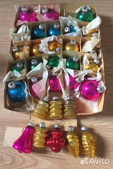 Елочные игрушки СССР -гдр Ёлочки разные