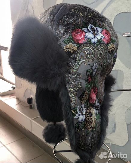 Шапка ушанка и варежки. Натуральный мех. Новые