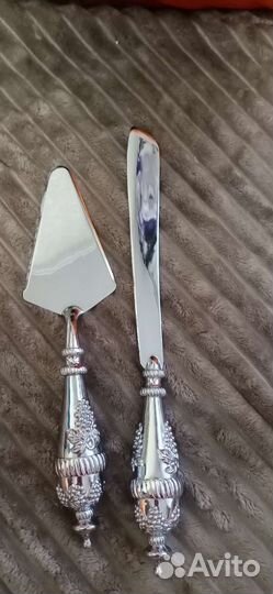 Нож и лопатка для свадебного торта, для свадьбы