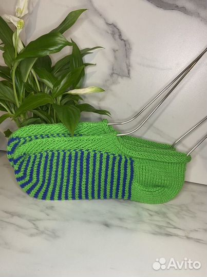 Вязанные следки носки