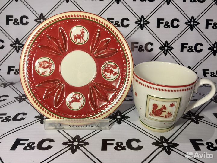 Villeroy & Boch чайник, чашки Christmas Enjoyment