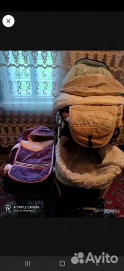 Коляска 2 в 1 эко кожа