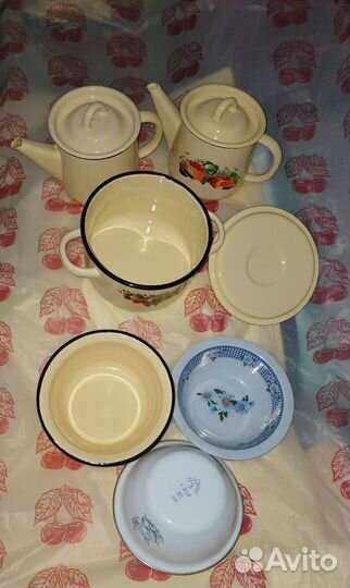 Посуда СССР цветное стекло керамика