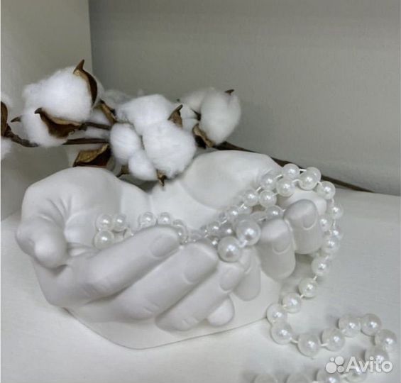 Декор ладошки из гипса