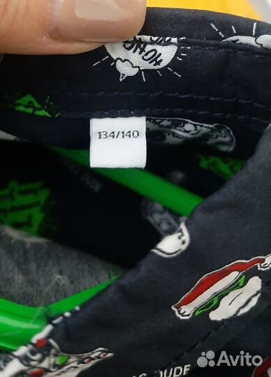 Рубашка новогодняя р.134-140