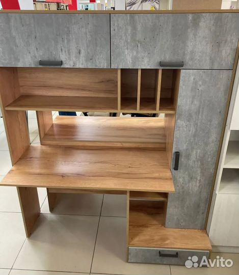 Компьютерный стол Техно крафт/бетон