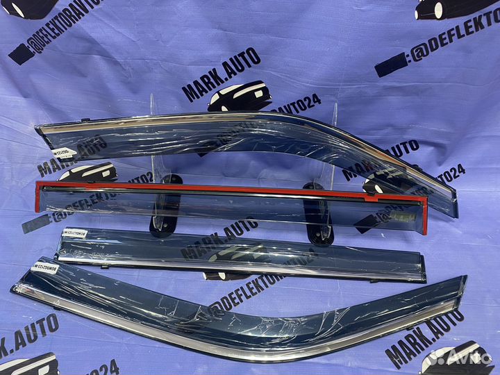 Haval Dargo Дефлекторы окон, Ветровики Хром