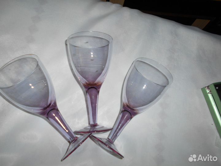 Фужеры стаканы из цветного стекла
