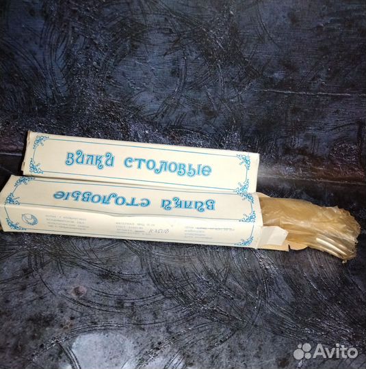 Столовые приборы Мельхиор посеребрённые Кольчугино