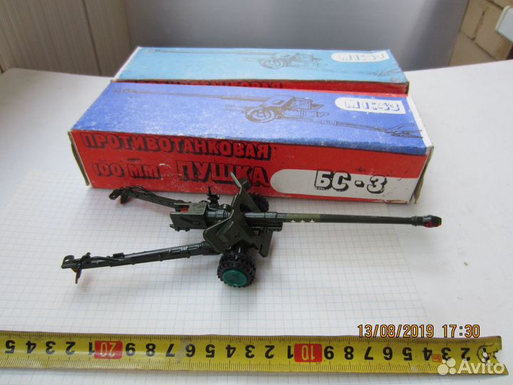 Модель игрушка М 1:43 противотанковая пушка бс-3 в