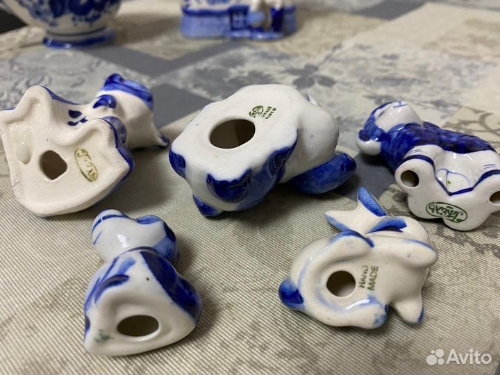 Статуэтки Старая Гжель Клеймо Чашка ложка