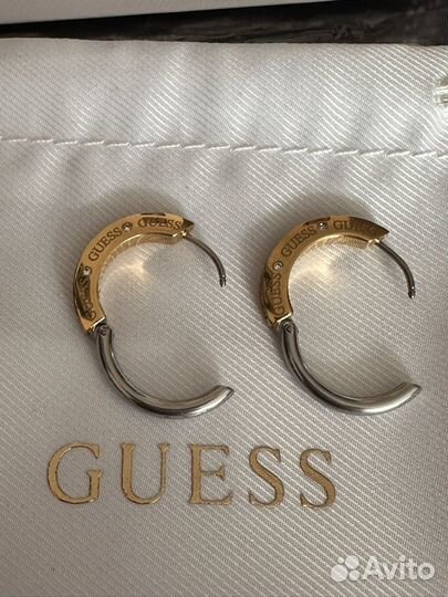 Почти новые серьги Guess оригинал