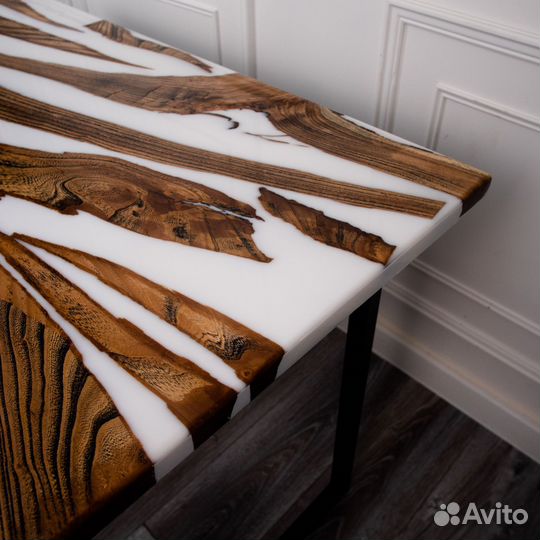 Производство столов из слэба и эпоксидной смолы