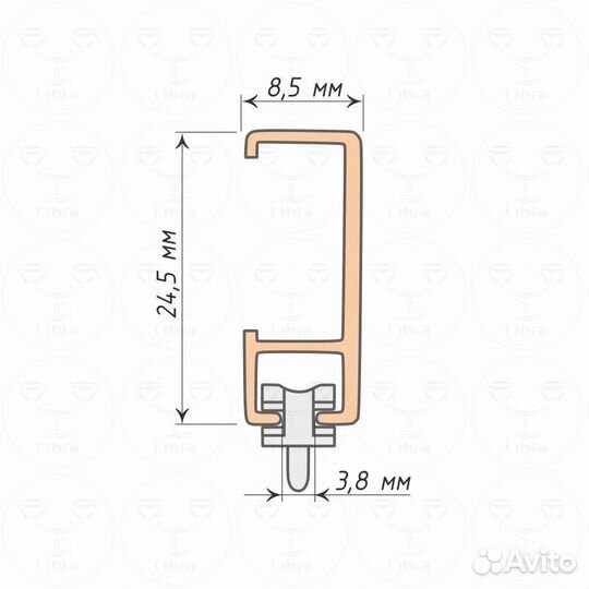 Карниз для штор профильный Libra-U1