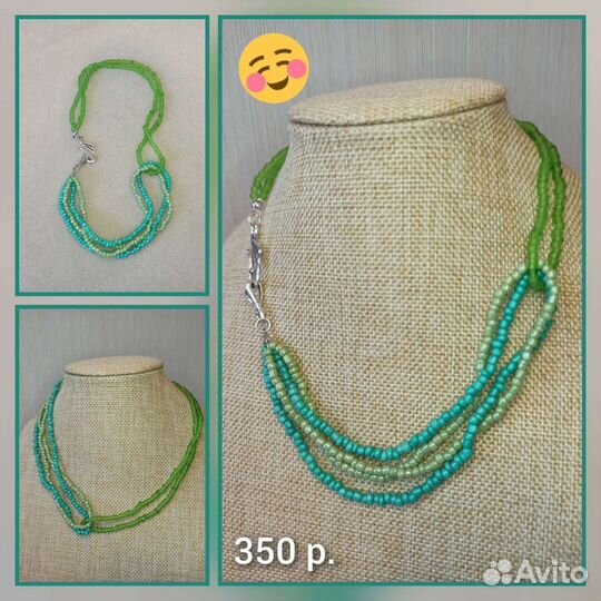 Чокер из бисера, колье, украшения, ручная работа