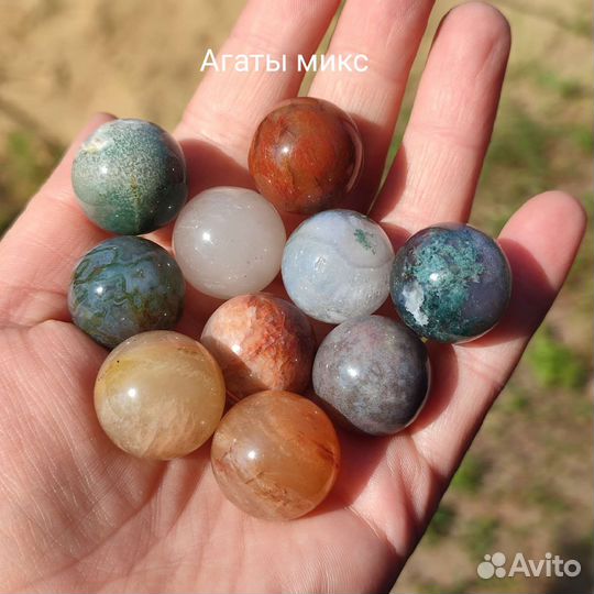 Шары из натуральных камней, агаты