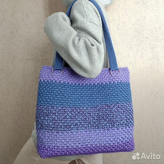 Cумка шоппер вязаная ручная работа pinterest