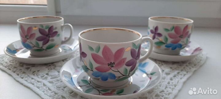 Чайная пара Пролетартй Крокус СССР