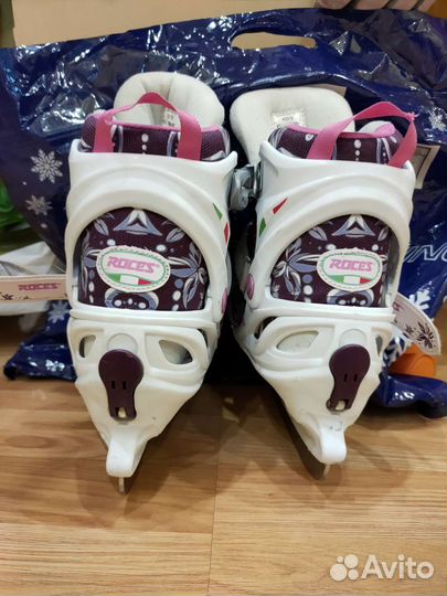 Коньки ледовые раздвижные Roces Yuma, размер 30-35