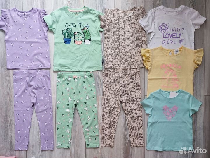 Летняя одежда пакетом для девочки 92-98 см
