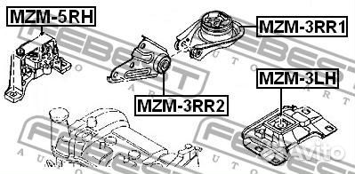 Опора двигателя mazda 3 03- прав