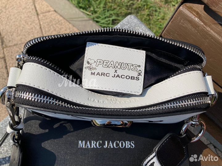 Сумка женская кроссбоди Marc Jacobs белая snoopy