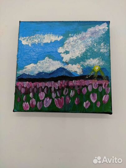 Пейзаж «Весенние тюльпаны»