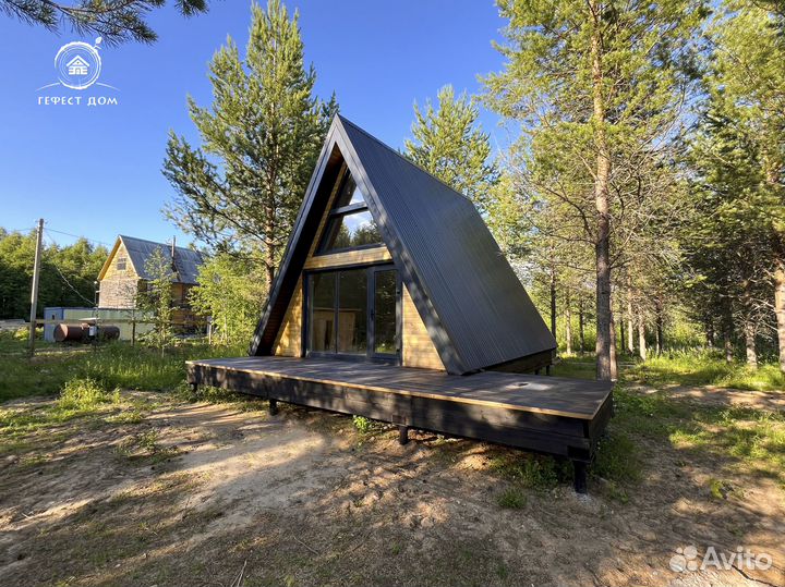 Каркасный дом A-frame 6х6м