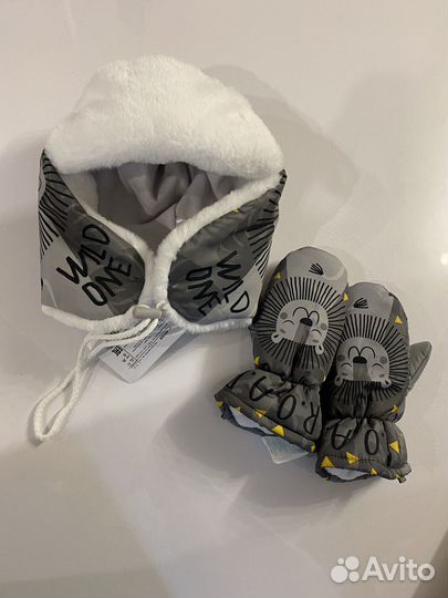 Шапка и варежки детские