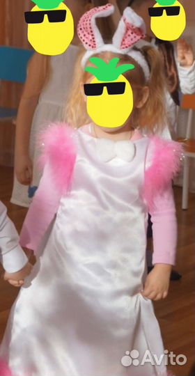 Костюм платье новогоднее девочка-зайчик