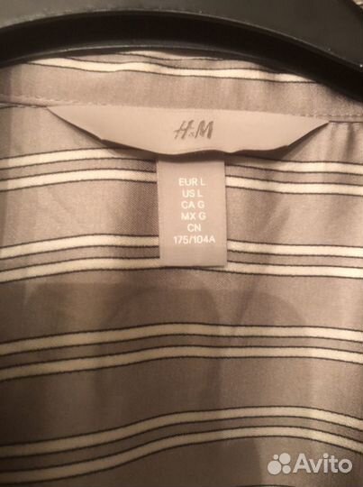 H&M Платье-рубашка шелковистая оригинал