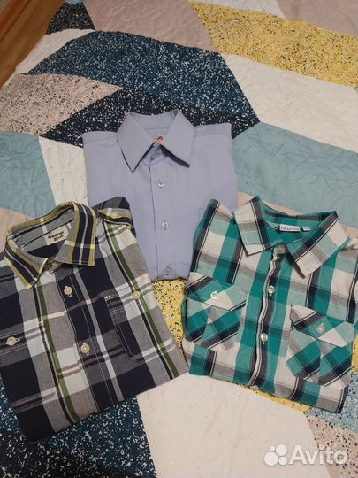 Фирменные рубашки на мальчика р.134