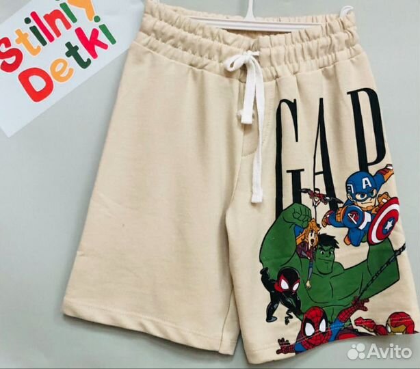 Новый детский костюм Zara футболка и шорты Marvel